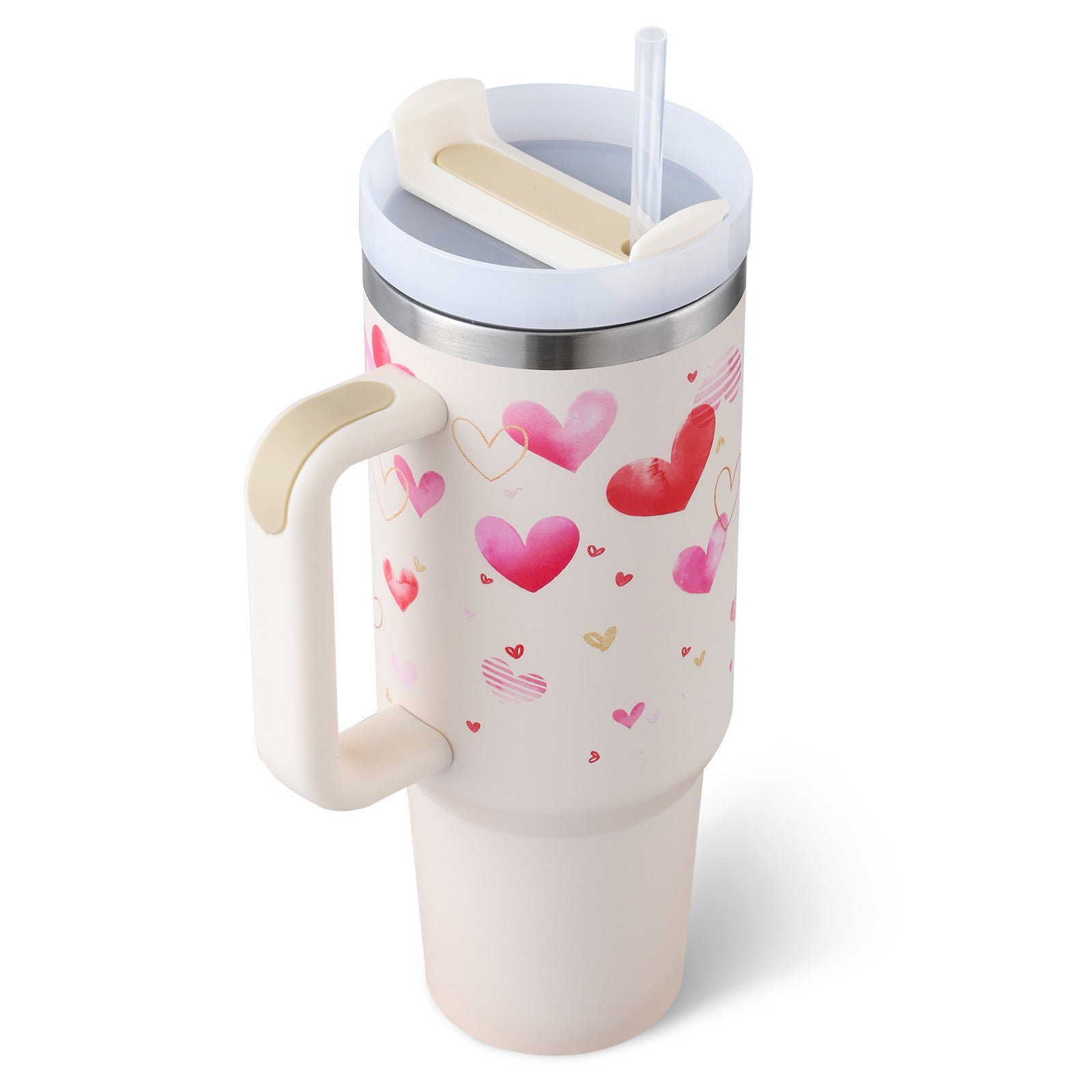 11 oz Tumbler With Handle Straw Insulated Gifts