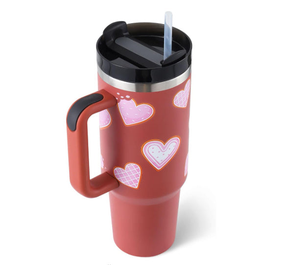 11 oz Tumbler With Handle Straw Insulated Gifts